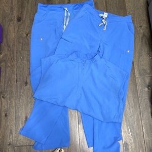 3 piece Figs ceil blue scrubs